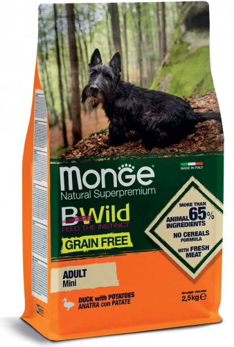 Monge BWild GF Mini Adult Duck 2,5kg