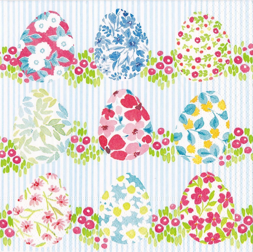 Serviettes Cocktail Floral easter eggs