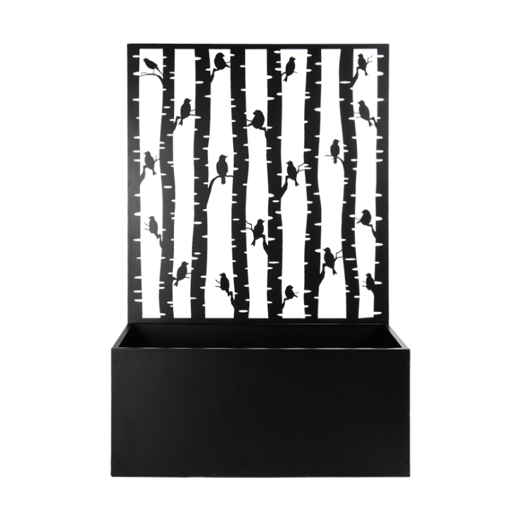 Jardinière avec treillis oiseaux