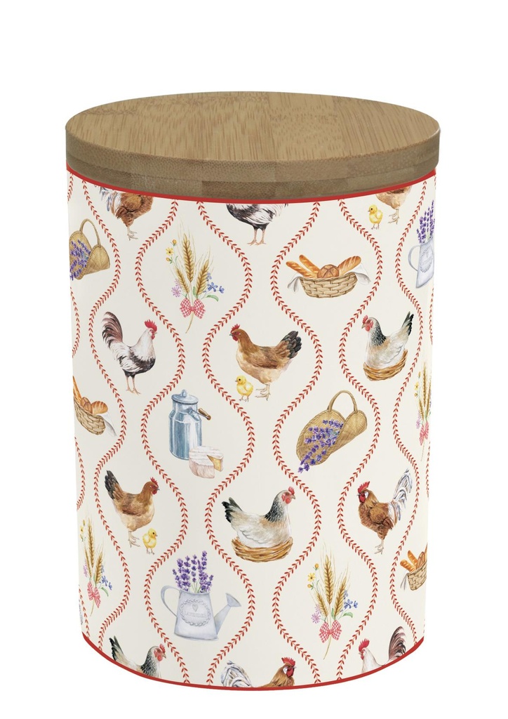 Boite Country Life avec couvercle en bambou