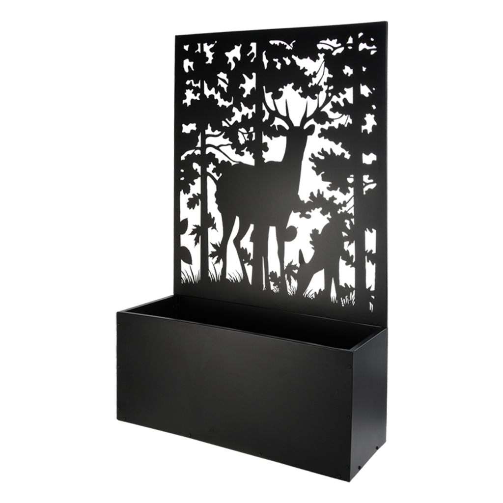 Jardinière avec treillis cerfs