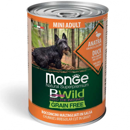 Monge Dog BWild Wet Mini Adult Duck 400g
