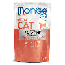Monge Grill Cat Kitten Salmon 85g
