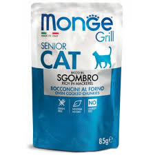 Monge Grill Cat Senior Mackerel 85g