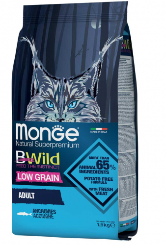 Monge Cat BWild LG Adult Anchovies 1,5kg