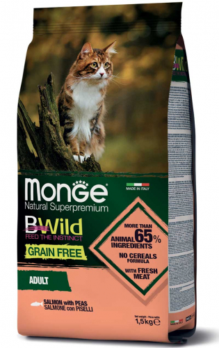 Monge Cat BWild GF Adult Salmon 1,5kg