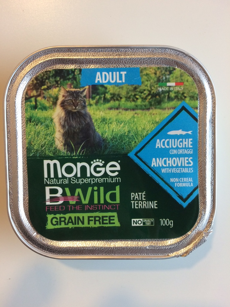 Monge Cat Bwild GF Adult Anchovies 100g