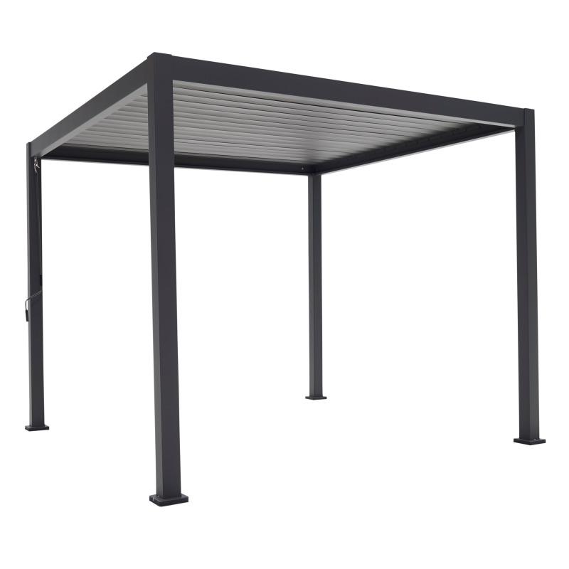 Pergola Bioclimatique alu/acier noir