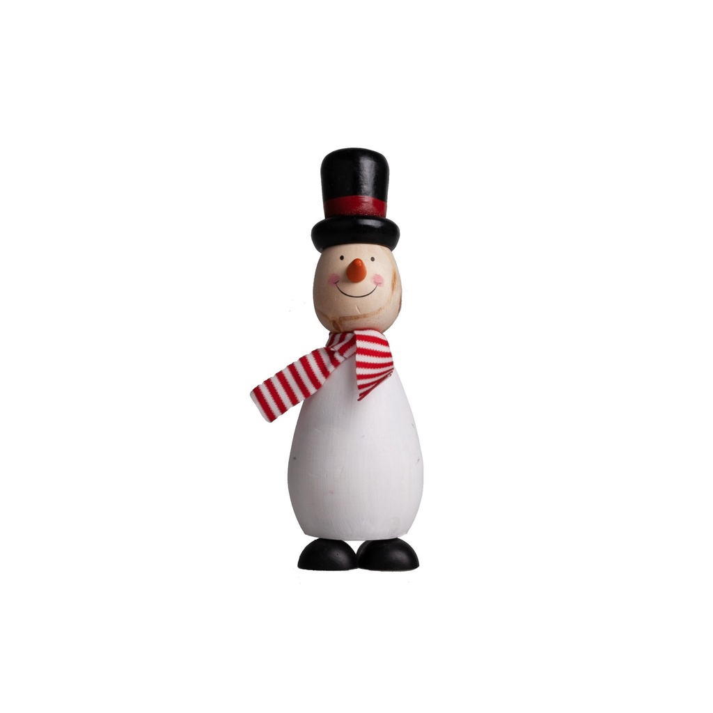 Bonhomme de neige en bois à poser