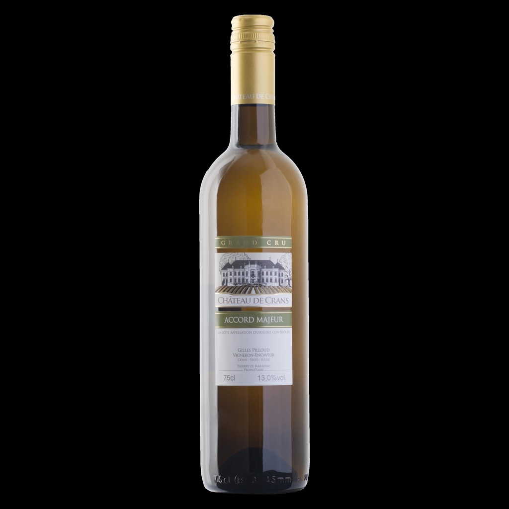 Accord majeur blanc collection terroir, château de crans, aoc la côte bio