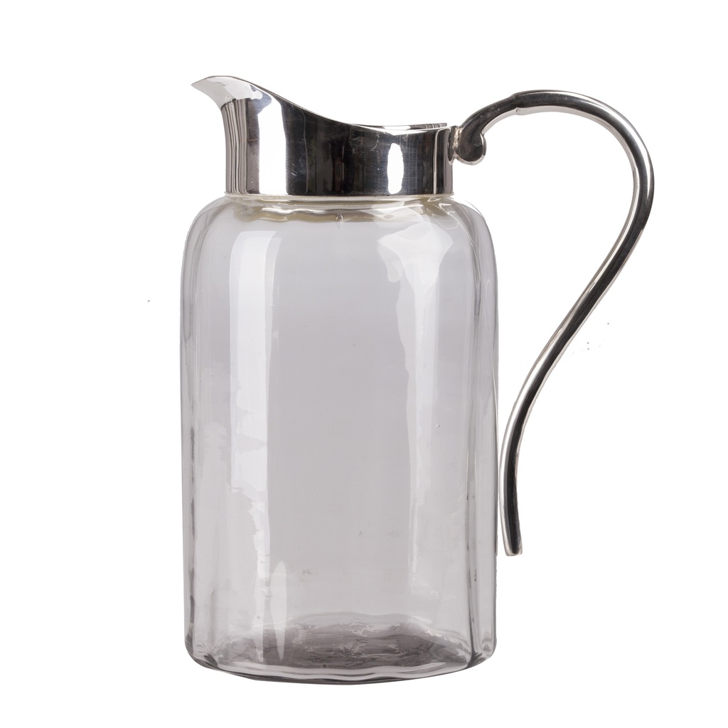 Pichet en verre et argent