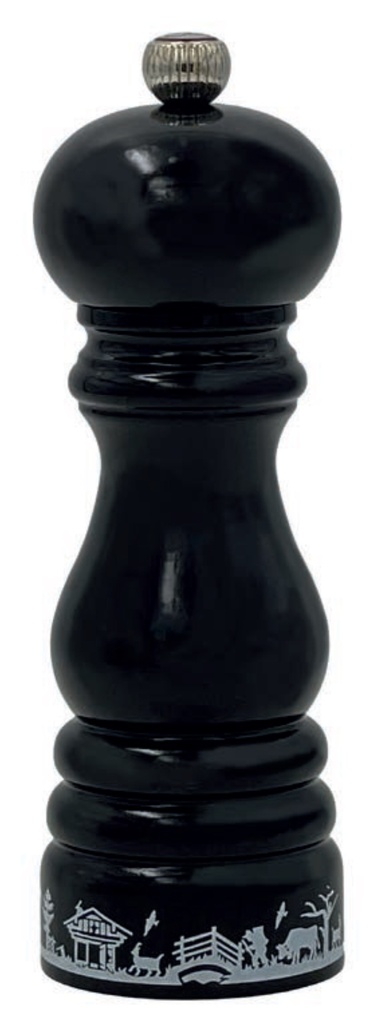 Moulin à poivre noir laqué Paris Alpes 18cm Peugeot