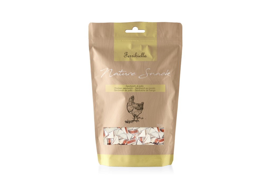 Friandise chien Nature snack Mini snadwich poulet 80gr