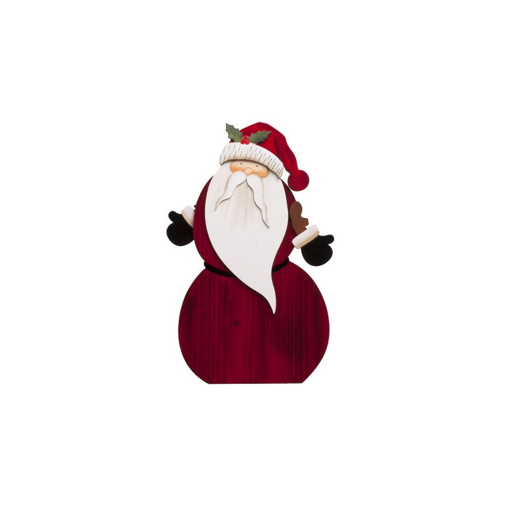 Père Noël en bois à poser