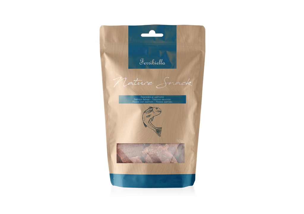 Friandise chien Nature snack vairons saumon 80gr