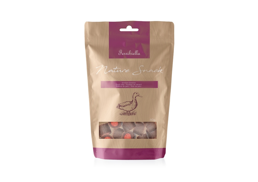 Friandise chien Nature snack rouleau canard 80gr