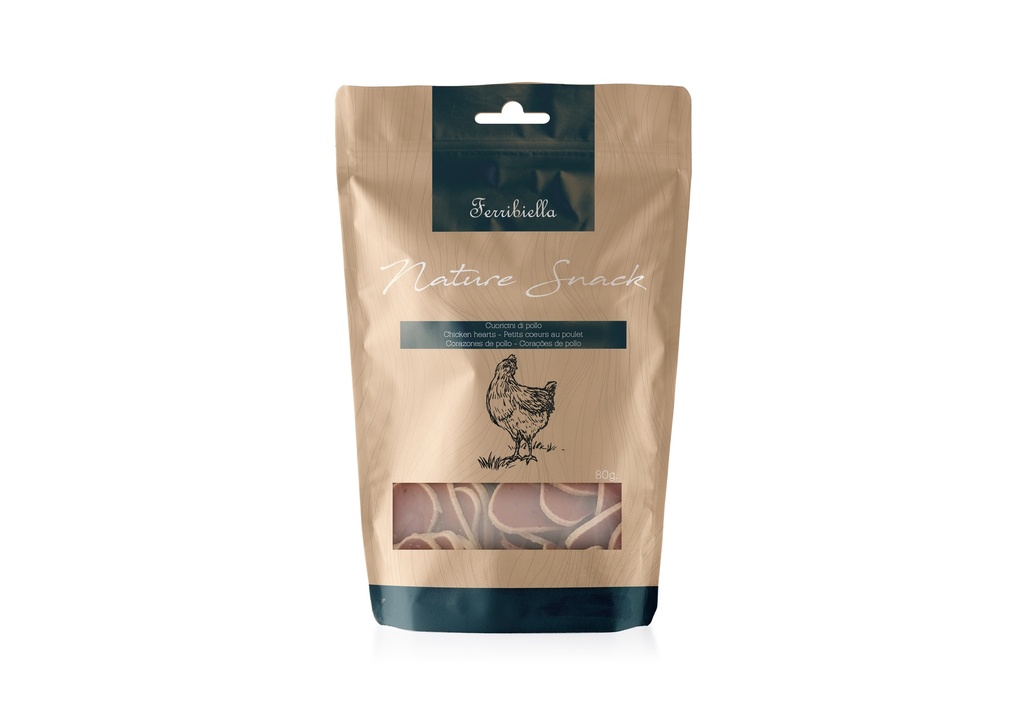 Friandise chien Nature snack petits cœurs poulet 80gr