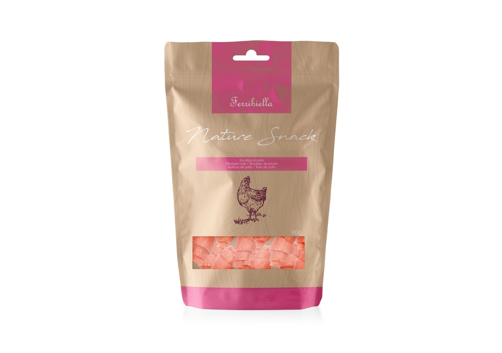 Friandise chien Nature snack rouleau poulet 80gr