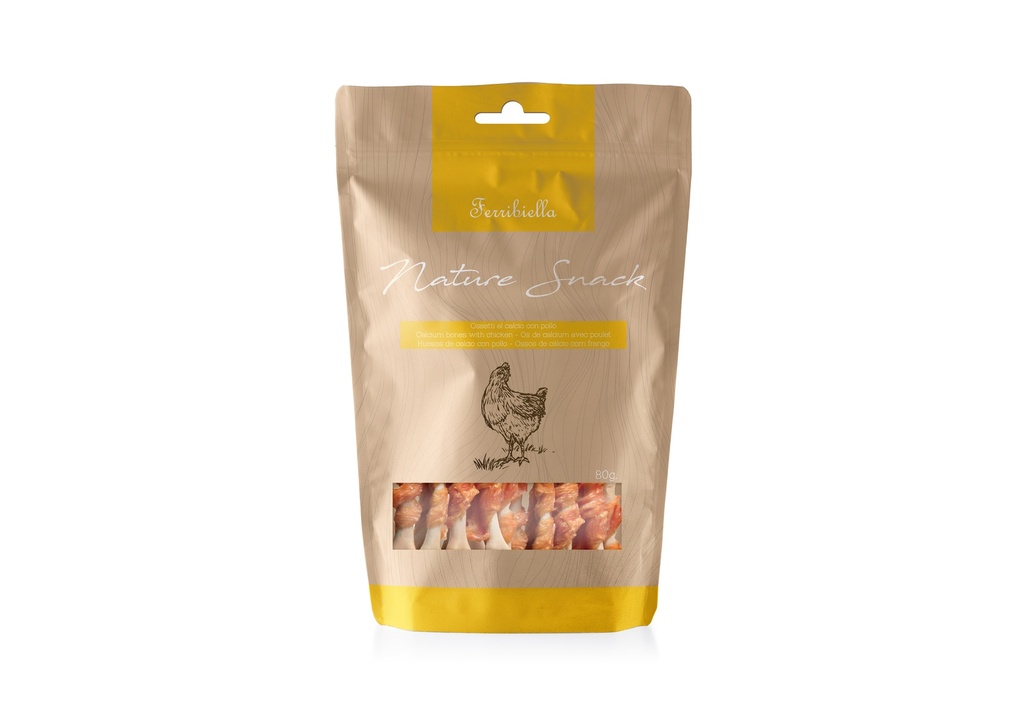 Friandise chien Nature snack os calcium poulet 80gr
