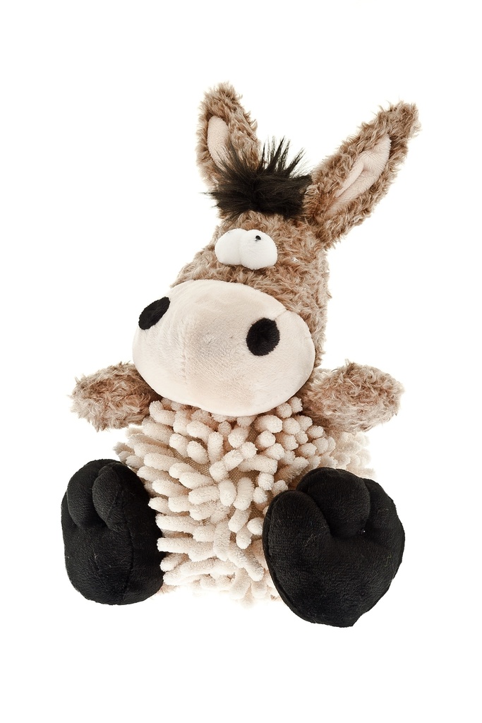 Jouet chien peluche âne