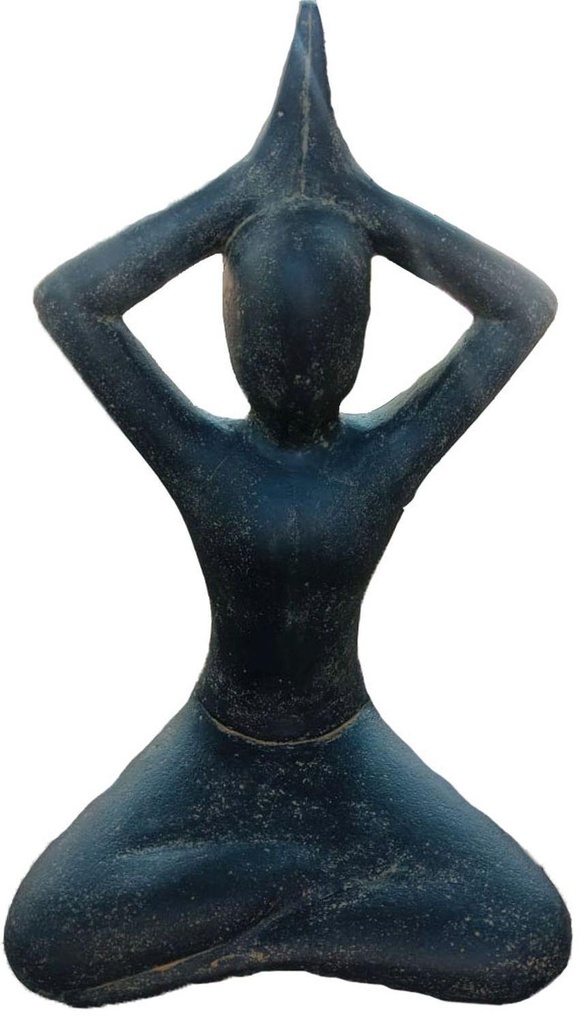 Femme assise en position de Yoga Bras Bas
