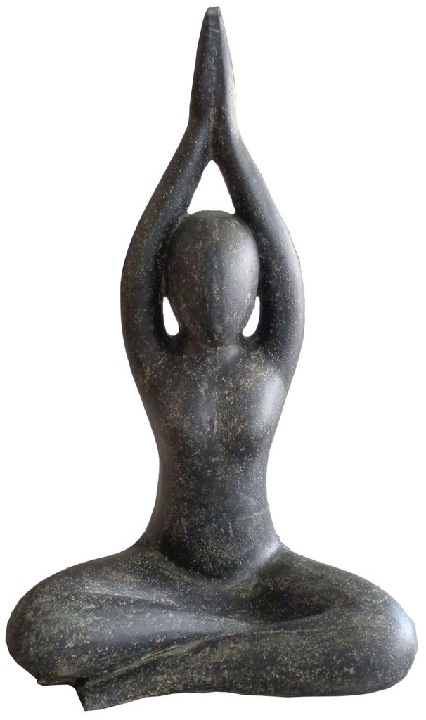 Femme assise en position de yoga - bras haut Petite