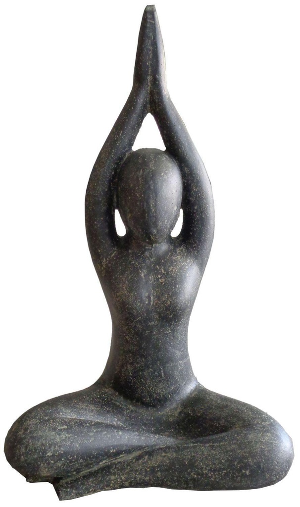 Femme assise en position de yoga - bras haut Grande
