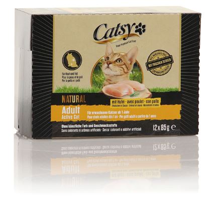 Catsy Ad. Active Cat Pouch Chicken 12x85g