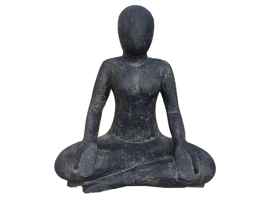 Femme assise en position de Yoga - Position du Lotus XL