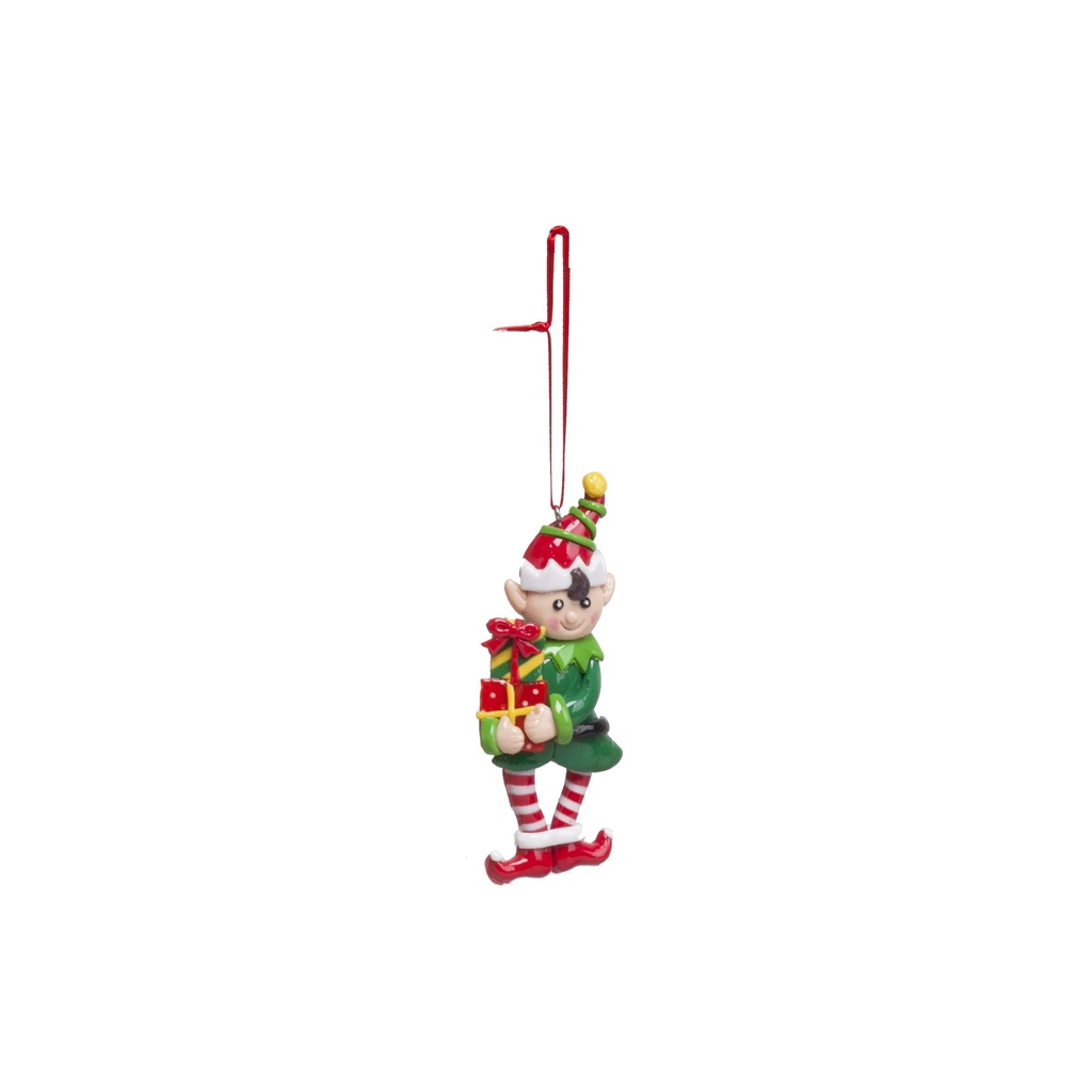 Lutin avec cadeaux à suspendre
