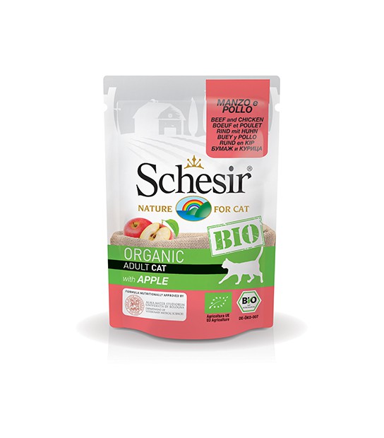 SCHESIR BIO Adult boeuf&poulet+pomme 85g