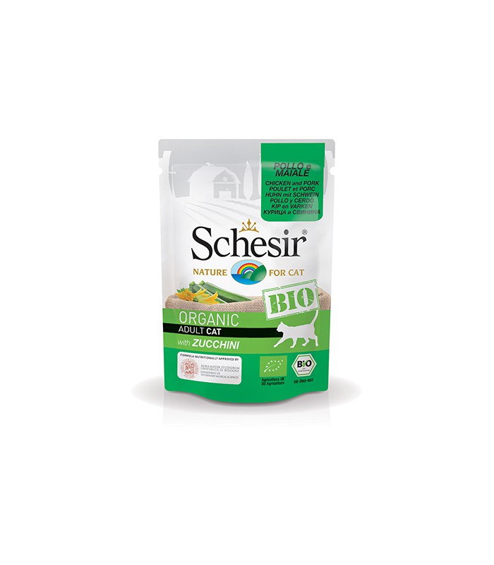 SCHESIR BIO Ad.poulet&porc+courgette85g