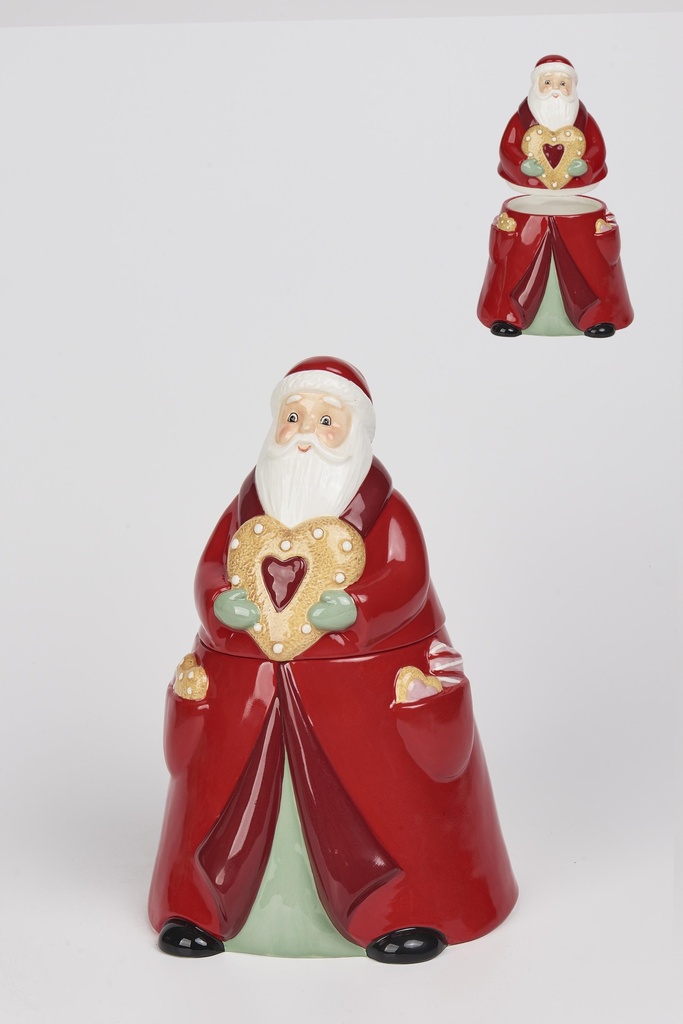 Boite à biscuits Père Noël en céramique