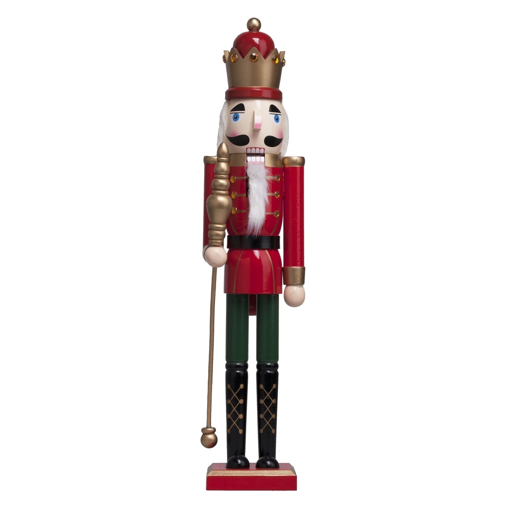 Nutcracker rouge en bois à poser