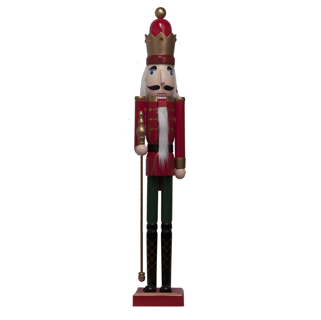 Nutcracker rouge en bois à poser