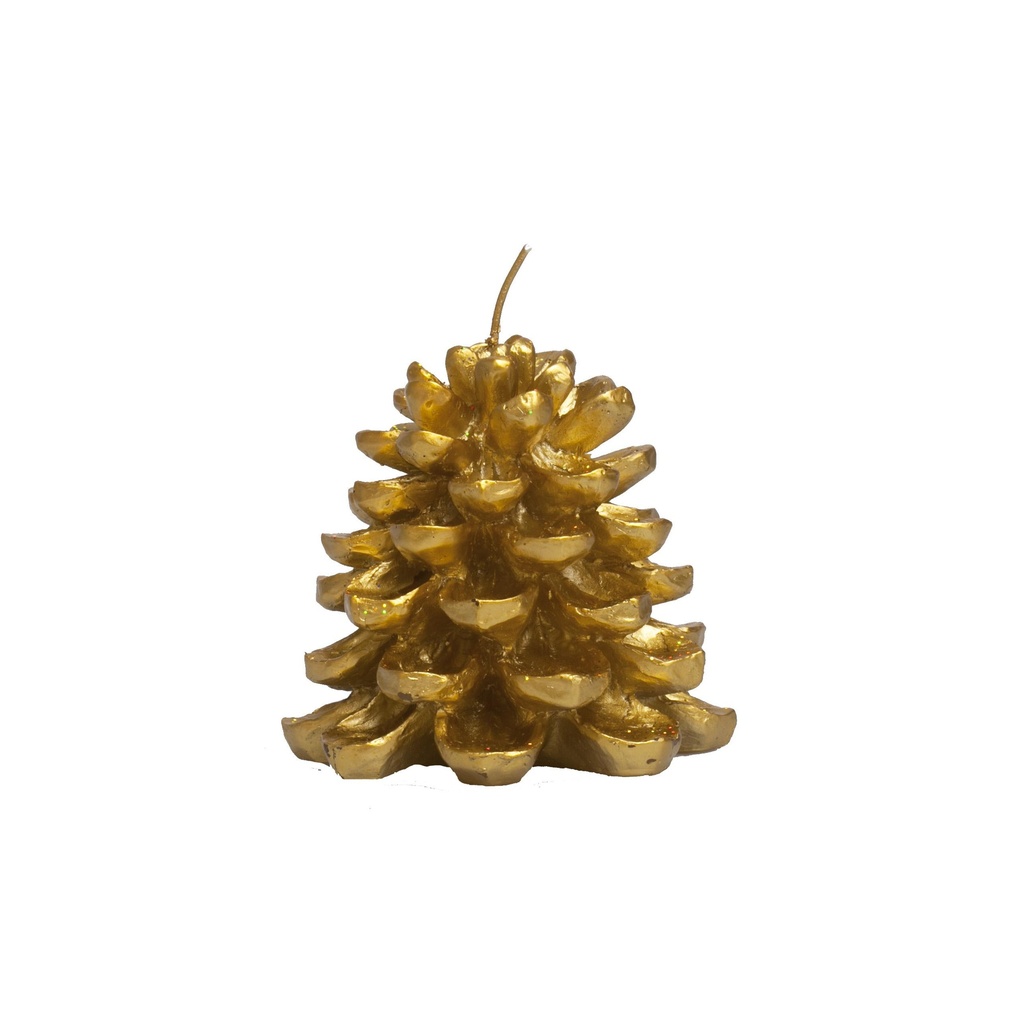 Bougie Pomme de pin or