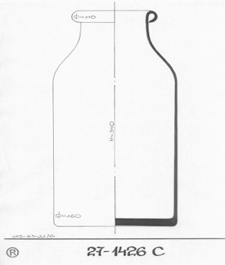 Vase bouteille bord rond
