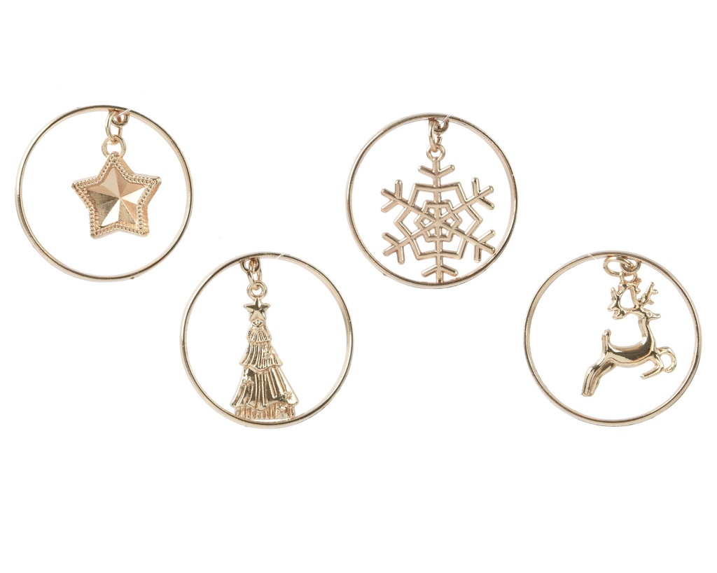 Ronds de serviettes Noël 4pcs