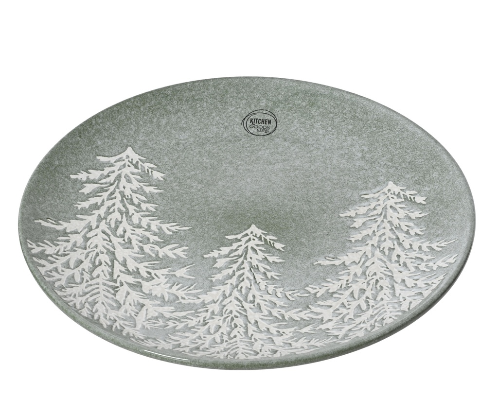Assiette à diner Sapin céladon