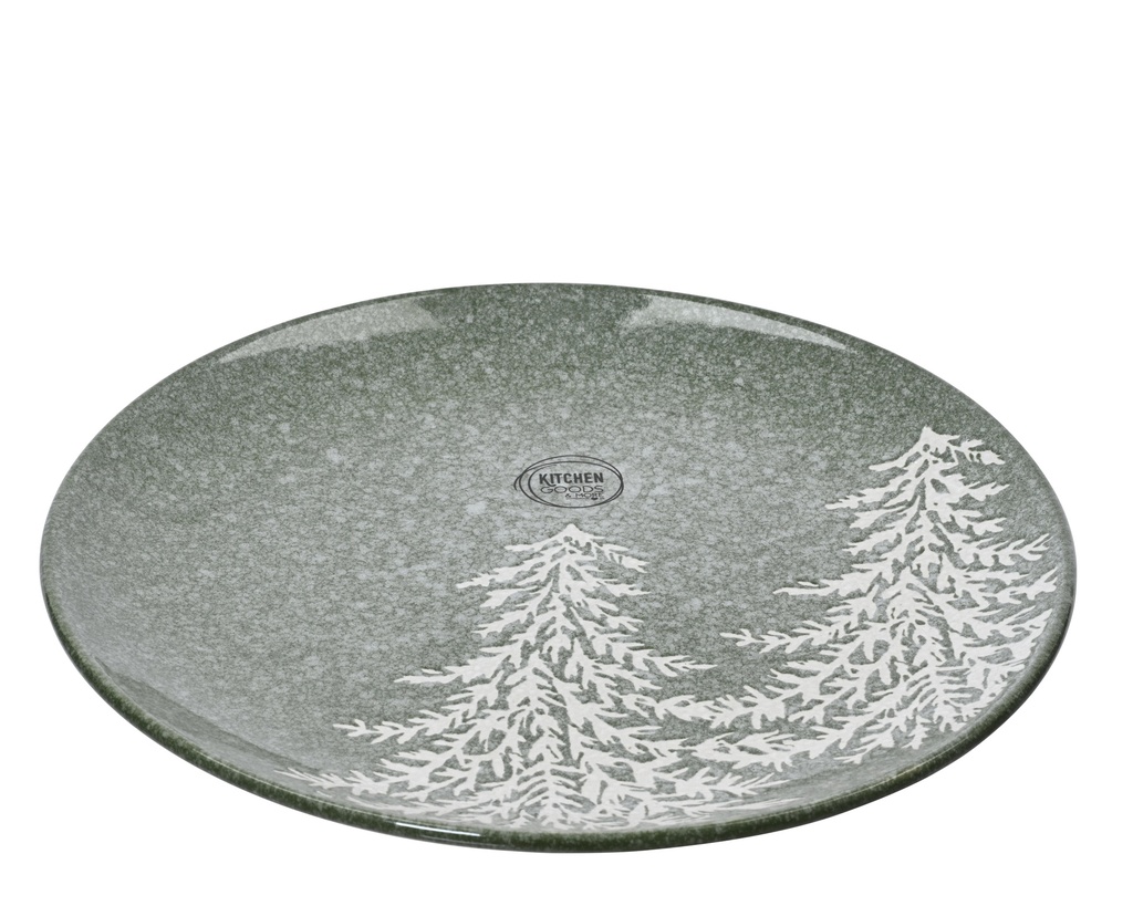 Assiette à dessert Sapin céladon
