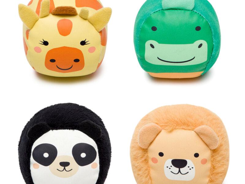 Lbf Les Dooballs Set De 4 Balles Doudous Jungle