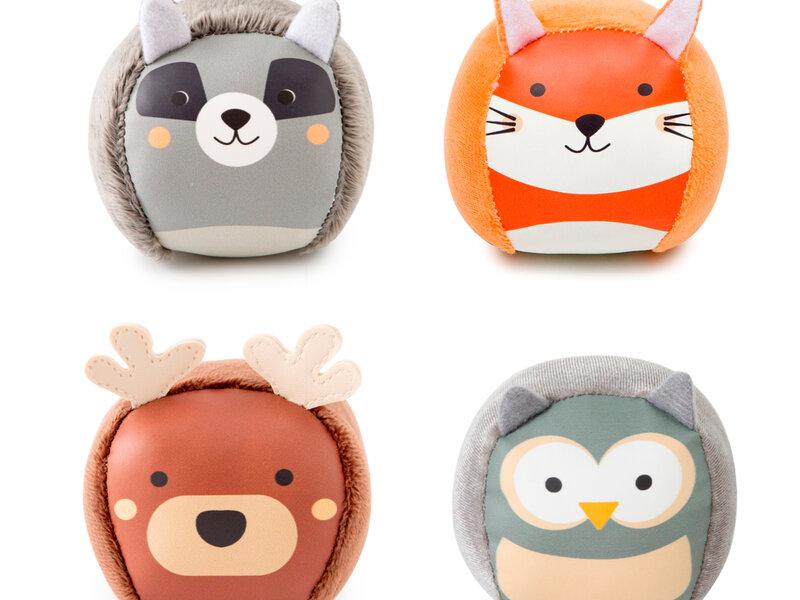 Lbf Les Dooballs Set De 4 Balles Doudous Foret