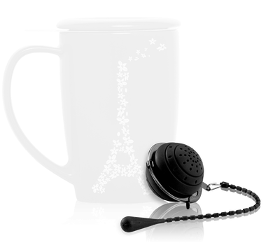 Infuseur boule silicone noir Kusmi Tea