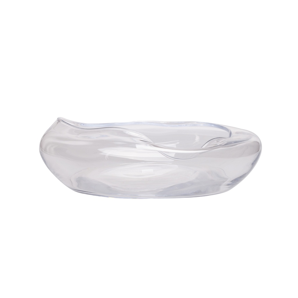 Photophore plat en verre