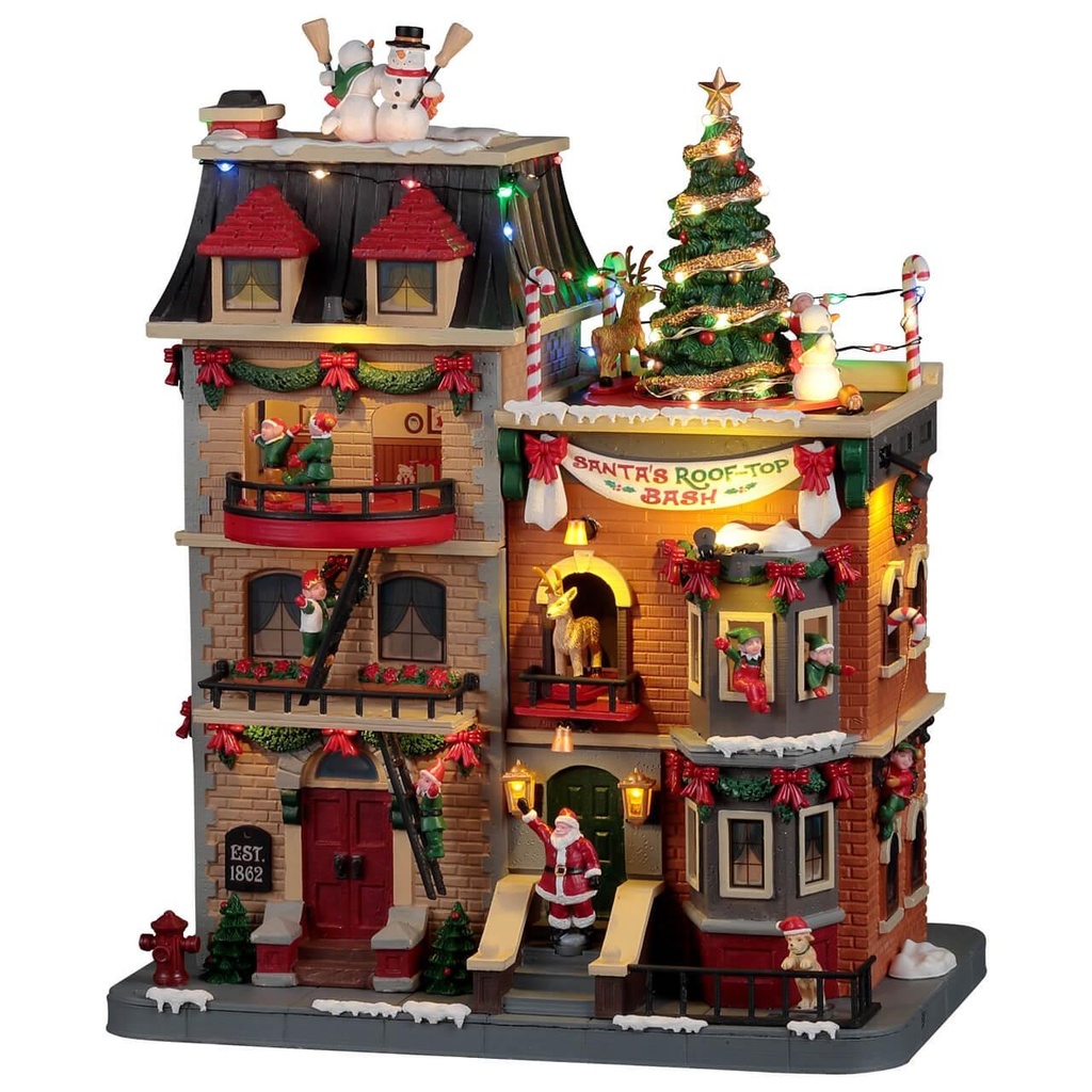 Fête sur le toit du Père Noël
