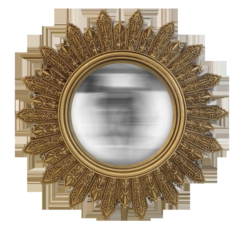 Miroir Aria convexe doré 26cm