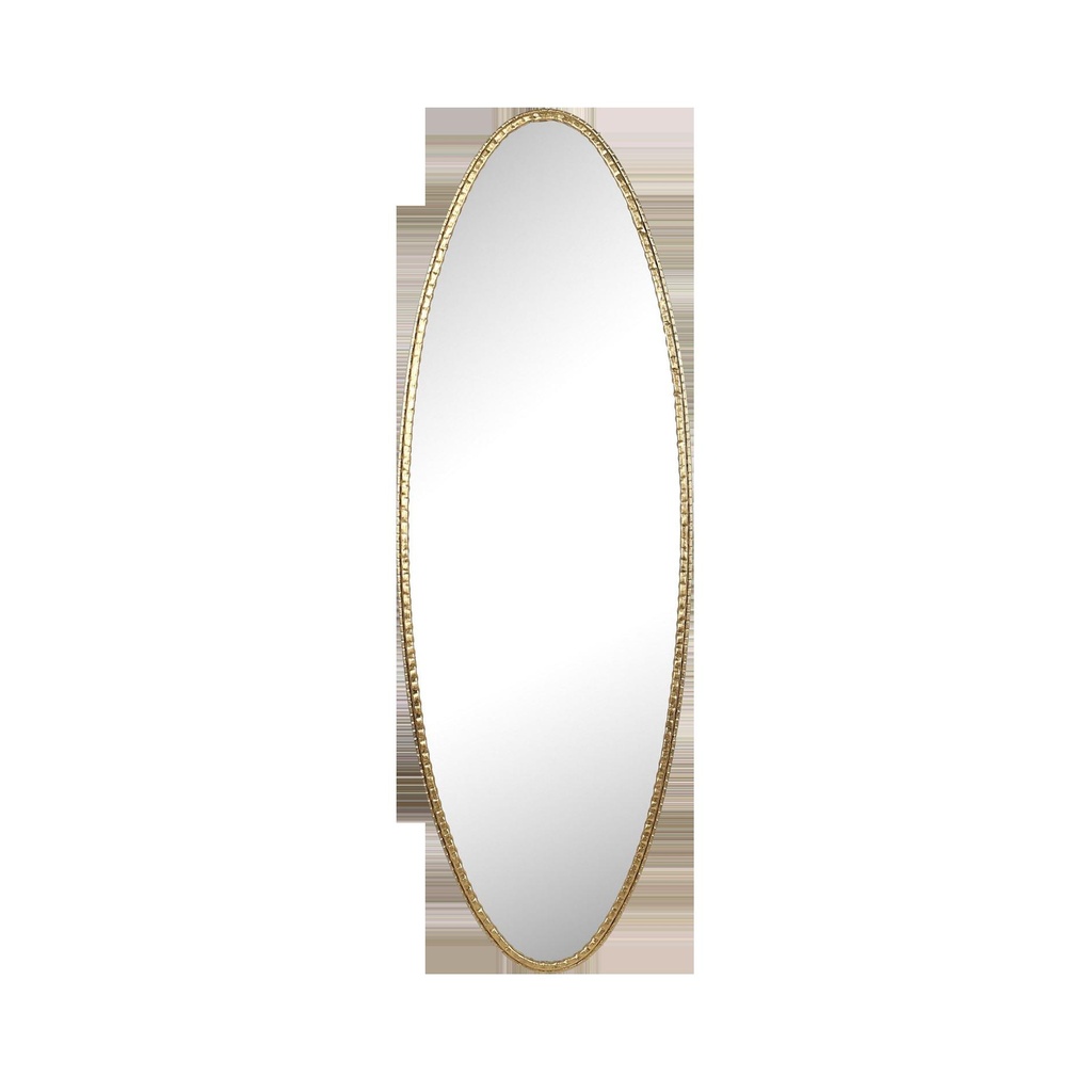 Miroir métal ovale doré déco 41x120cm