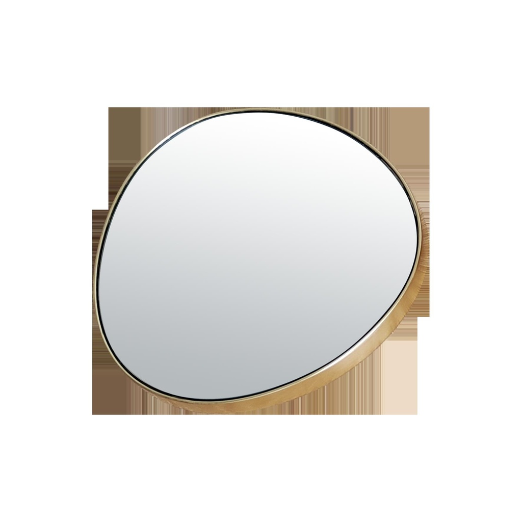 Miroir fin doré 32x30cm