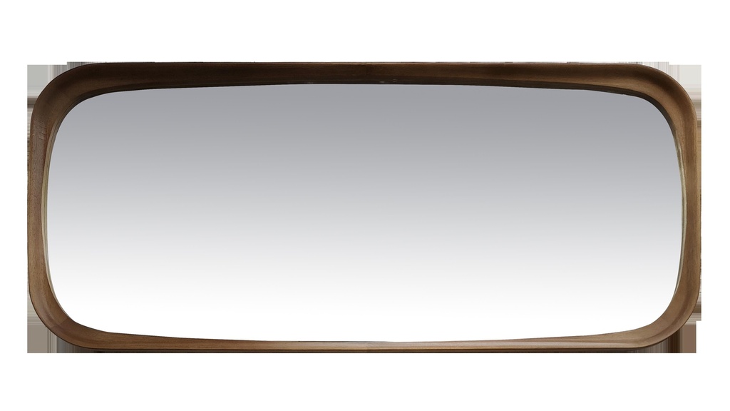 Miroir arrondi bois brun 71x152cm