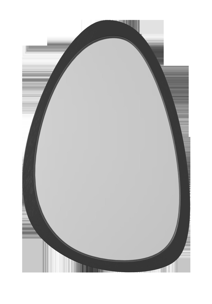 Miroir organique bois noir 40x60cm